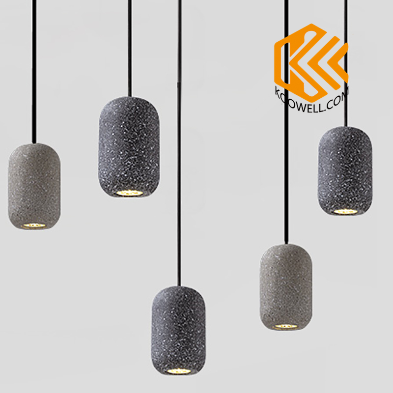 Cement Pendant Light Concrete Look Lights Koowell Kd012 Nordic Modern Macarons Trumpet Cement Pendant Lamp For Dining Room